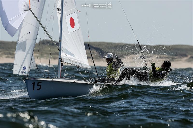2023 Allianz Sailing World Championships Day 2 photo copyright Sailing Energy / World Sailing taken at  and featuring the 470 class
