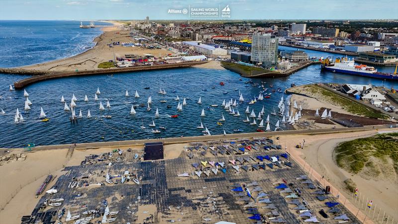 2023 Allianz Sailing World Championships Day 4 photo copyright Sailing Energy / World Sailing taken at  and featuring the 470 class