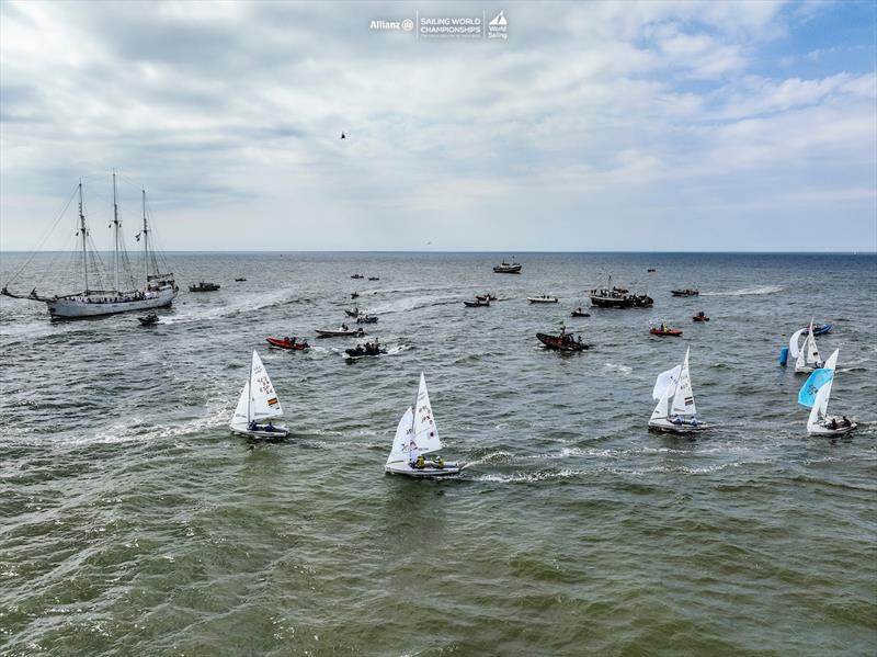 2023 Allianz Sailing World Championships Day 7 photo copyright Sailing Energy / World Sailing taken at  and featuring the 470 class