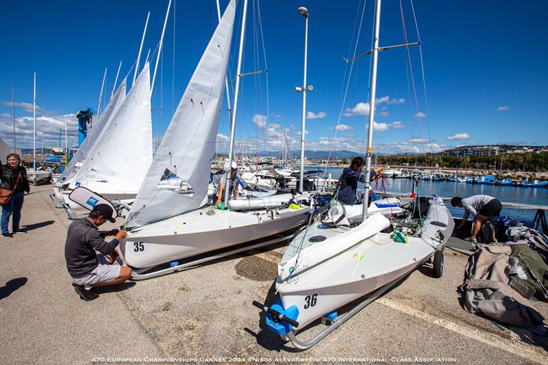 470 Europeans at Cannes Day 2 photo copyright Nikos Alevromytis / International 470 Class taken at Yacht Club de Cannes and featuring the 470 class