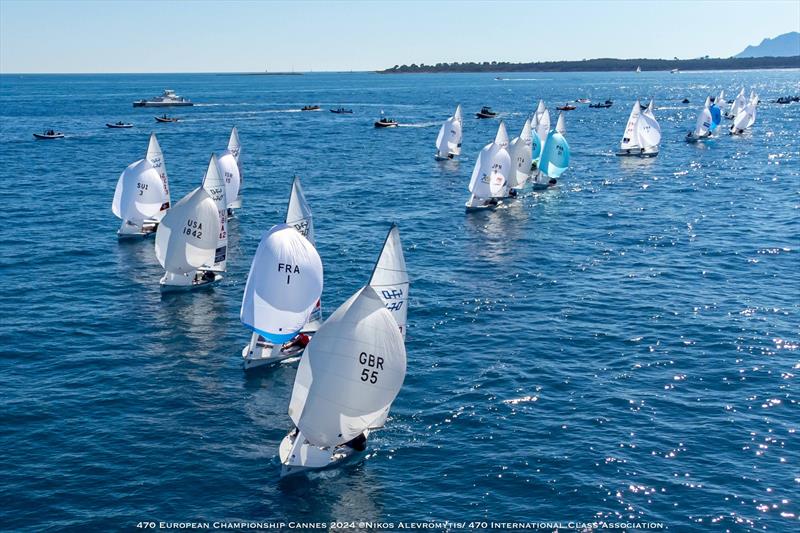 470 Europeans at Cannes Day 4 photo copyright Nikos Alevromytis / International 470 Class taken at Yacht Club de Cannes and featuring the 470 class