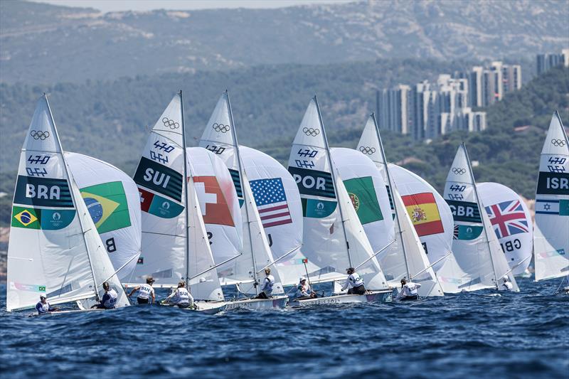 Mixed 470 - Day 8 - Marseille - Paris2024 Olympic Regatta - August 4, 2024 photo copyright World Sailing / Sander van der Borch taken at Yacht Club de France and featuring the 470 class