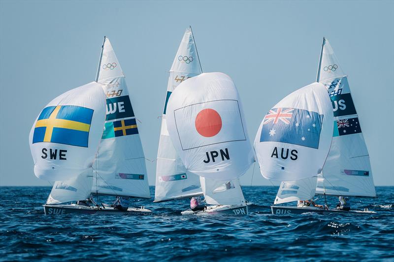 Mixed 470 Medal Race - Paris 2024 photo copyright Sailing Energy taken at  and featuring the 470 class