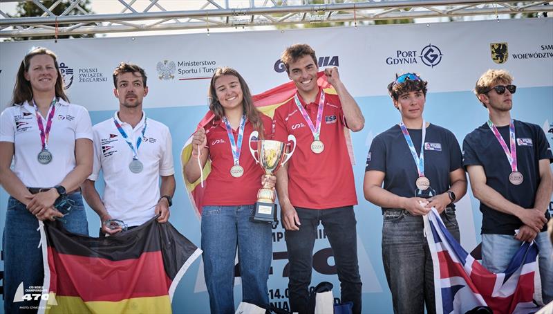 470 World Championship podium photo copyright Szymon Sikora taken at Club Nàutic S'Arenal and featuring the 470 class