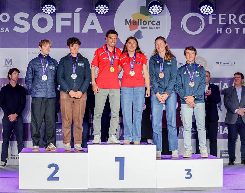 470 Mixed Podium - 55th Trofeo Princesa Sofia Mallorca by FERGUS Hotels Prize Giving - photo © Sailing Energy / Princesa Sofía Mallorca