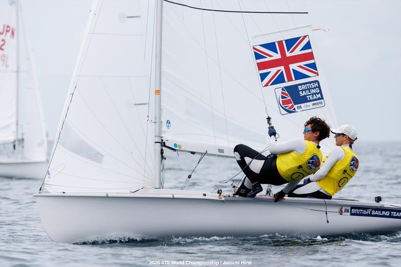 Martin Wrigley and Bettine Harris win the 470 World Championship 2026 in Enoshima, Japan - photo © Junichi Hirai / 470 Worlds 2026