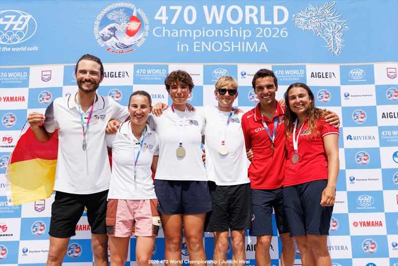 470 World Championship 2026 final day photo copyright Junichi Hirai / 470 Worlds 2026 taken at  and featuring the 470 class