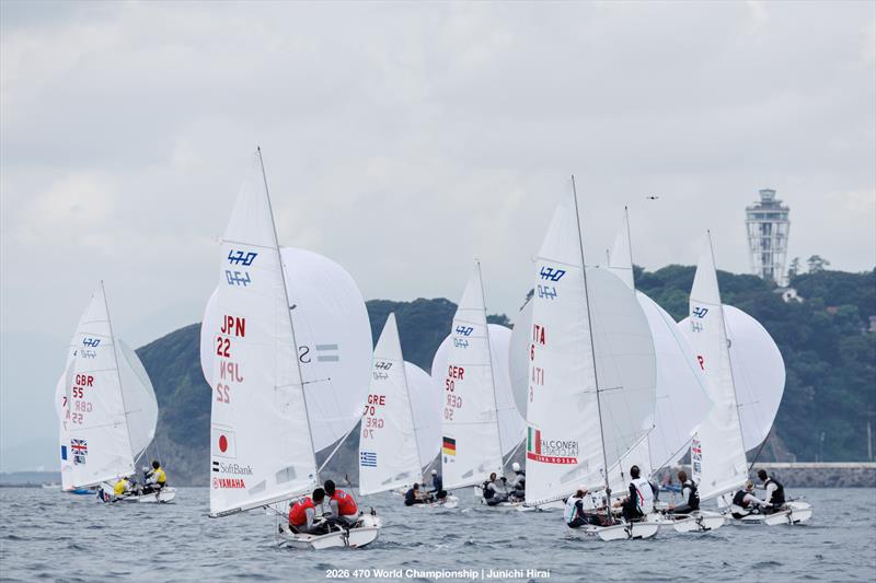 470 World Championship 2026 final day photo copyright Junichi Hirai / 470 Worlds 2026 taken at  and featuring the 470 class