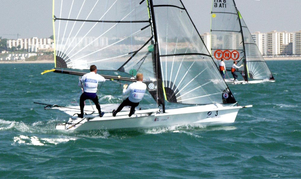 Paul Brotherton & Mark Asquith at the ISAF World Sailing Championships photo copyright Laurence Polli taken at  and featuring the 49er class