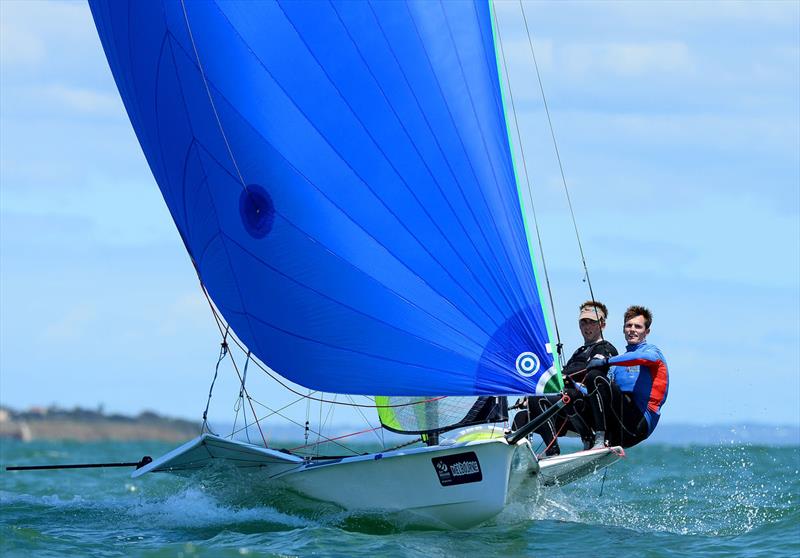 Stevie Morrison & Chris Grube (GBR) on day 5 of ISAF Sailing World Cup Melbourne - photo © Sport the library