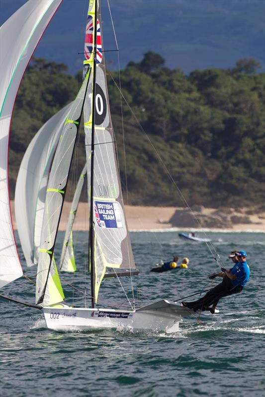 John Pink & Stuart Bithell on day 6 of the ISAF Sailing World Championship photo copyright Ocean Images / British Sailing Team taken at  and featuring the 49er class