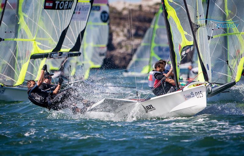 Peter Burling and Blair Tuke (NZL) on day 6 of the ISAF Sailing World Championship - photo © Sailing Energy