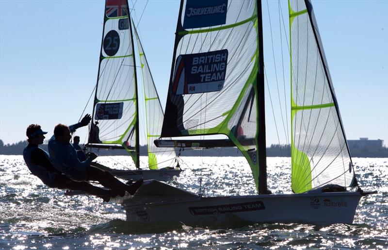 ISAF Sailing World Cup Miami day 3 photo copyright Ocean Images taken at Coconut Grove Sailing Club and featuring the 49er class