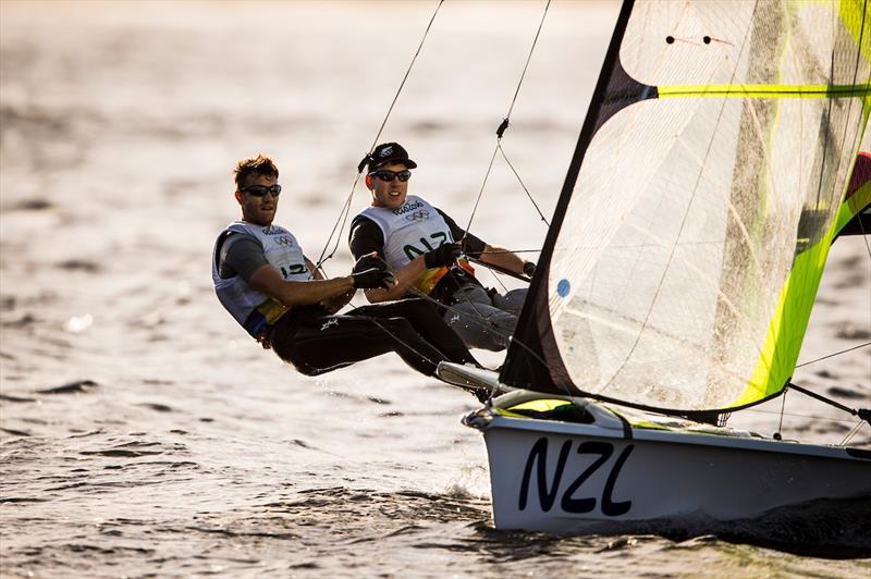 Peter Burling & Blair Tuke win the first two races in the 49er at the Rio 2016 Olympic Sailing Competition - photo © Sailing Energy / World Sailing