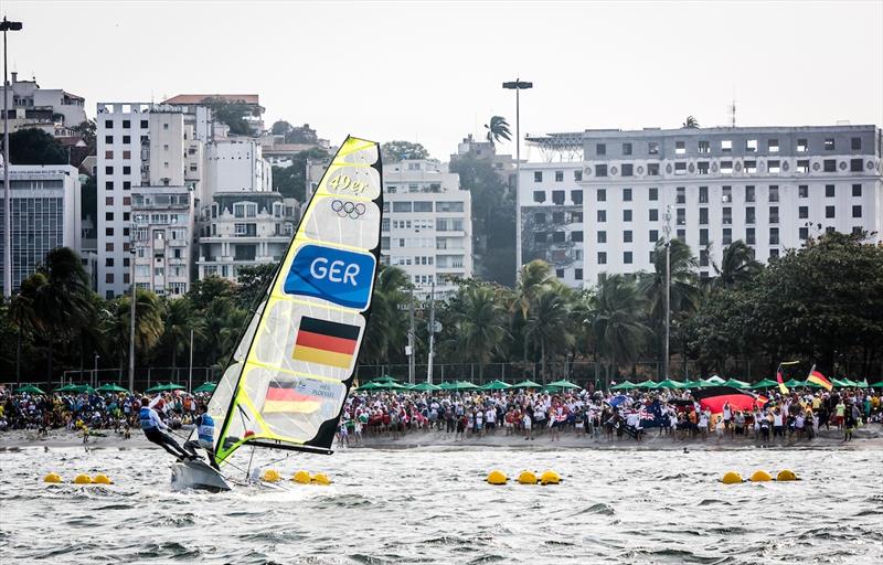 Bronze for Erik Heil & Thomas Ploessel (GER) in the Men's 49er class at the Rio 2016 Olympic Sailing Competition photo copyright Sailing Energy / World Sailing taken at  and featuring the 49er class
