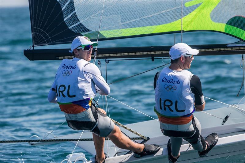 Ryan Seaton and Matt McGovern during the Rio 2016 Olympic Sailing Competition - photo © Sailing Energy / World Sailing