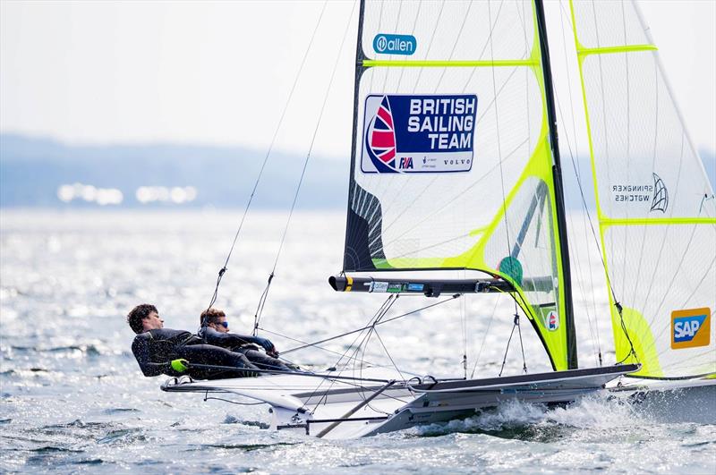 James Peters & Fynn Sterritt during the 49er Europeans at Kiel - photo © Tomas Moya / Sailing Energy