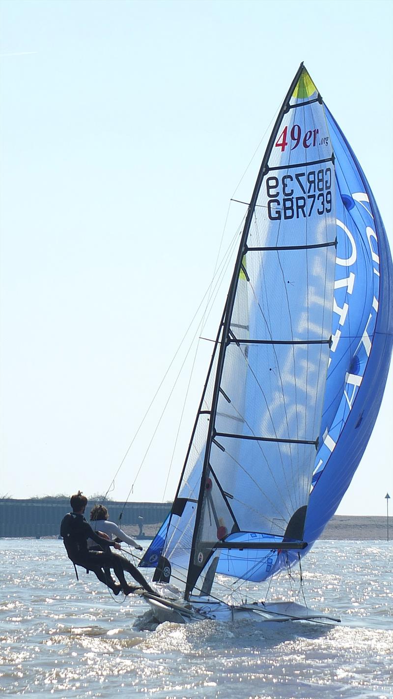 Easter Sunday Race at Felixstowe Ferry Sailing Club photo copyright Joe Read taken at Felixstowe Ferry Sailing Club and featuring the 49er class