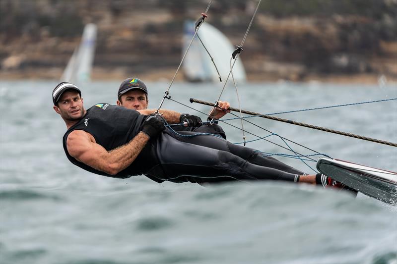 Tom Needham and Joel Turner at Sail Sydney photo copyright Beau Outteridge / Sail Sydney taken at Woollahra Sailing Club and featuring the 49er class