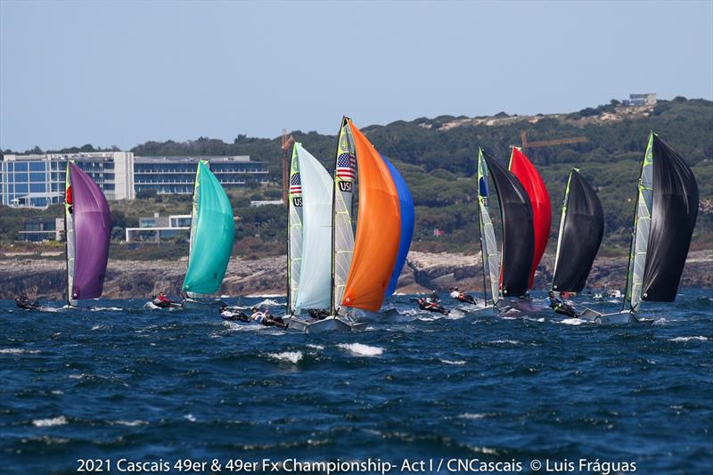 Cascais 49er & 49erFx Championship day 3 photo copyright Luis Fráguas taken at Clube Naval de Cascais and featuring the 49er class