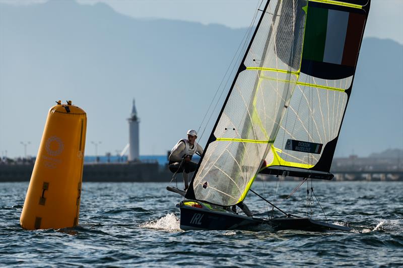 Robert Dickson & Sean Waddilove win the opening 49er race on Tokyo 2020 Olympic Sailing Competition Day 3 photo copyright Sailing Energy / World Sailing taken at  and featuring the 49er class