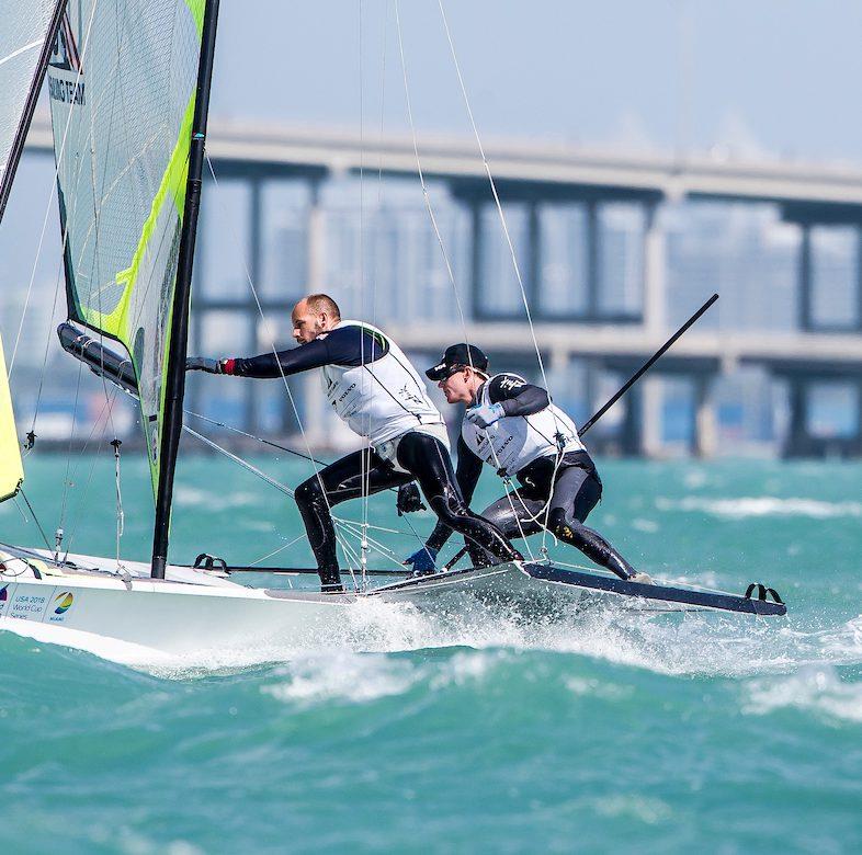 2018 World Cup Series Miami, USA photo copyright Jesus Renedo /Sailing Energy / World Sailing taken at  and featuring the 49er class