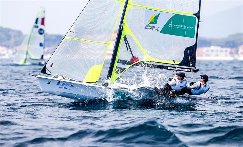 David Gilmour and Joel Turner - 2018 World Cup Series Hyeres photo copyright Jesus Renedo / Sailing Energy taken at COYCH Hyeres and featuring the 49er class