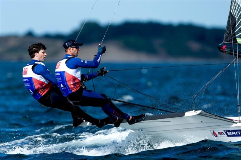 James Peters and Fynn Sterritt on day 3 of Hempel Sailing World Championships Aarhus 2018 photo copyright Sailing Energy / World Sailing taken at Sailing Aarhus and featuring the 49er class