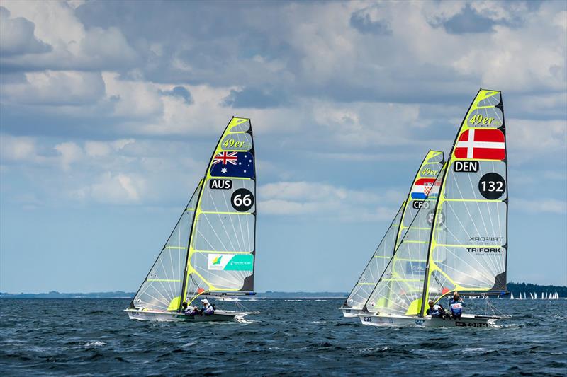 Will Phillips and Iain Jensen - Day 3 - Hempel Sailing World Championships, Aarhus, Denmark - photo © Beau Outteridge