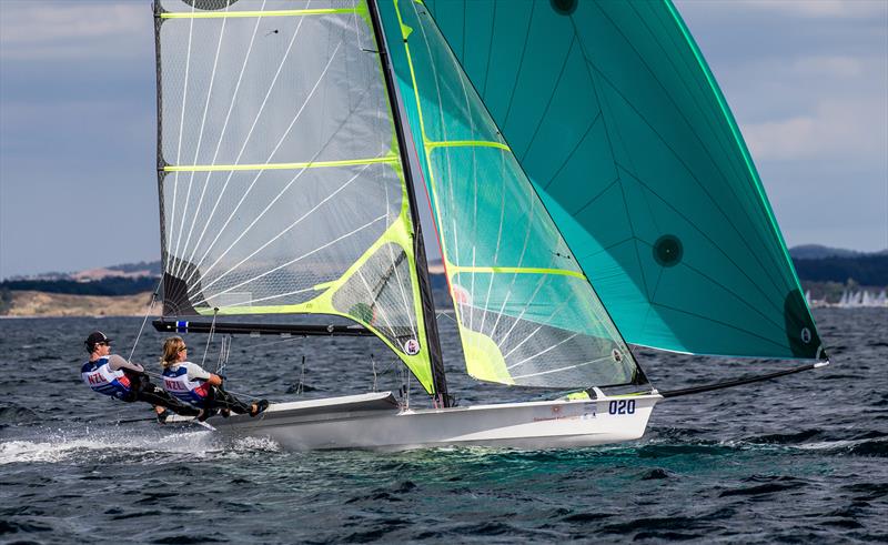 Logan Dunning-Beck and Oscar Gunn (NZL) 49er - 2018 Hempel Sailing World Championships, Aarhus, Denmark photo copyright Sailing Energy taken at Sailing Aarhus and featuring the 49er class