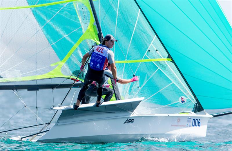 Josh Porebski and Trent Rippey (NZL) 49er - 2018 Hempel Sailing World Championships, Aarhus, Denmark photo copyright Sailing Energy taken at Sailing Aarhus and featuring the 49er class