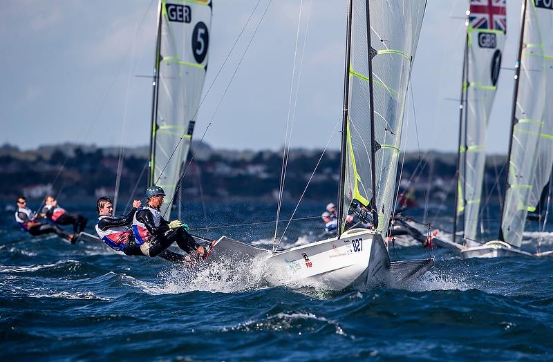 49er - Day 10 - Hempel Sailing World Championships, Aarhus, Denmark, August 10, 2018 photo copyright Sailing Energy / World Sailing taken at  and featuring the 49er class