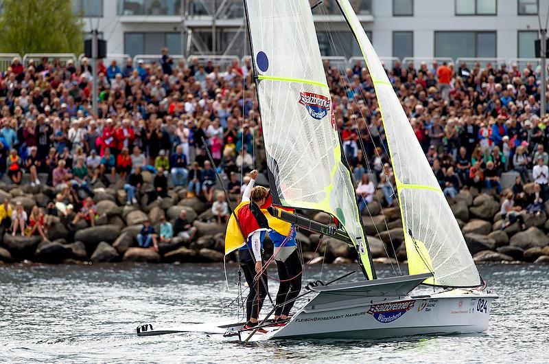 49er - Day 11 - Hempel Sailing World Championships, Aarhus, Denmark, August 2018 photo copyright Sailing Energy / World Sailing taken at  and featuring the 49er class