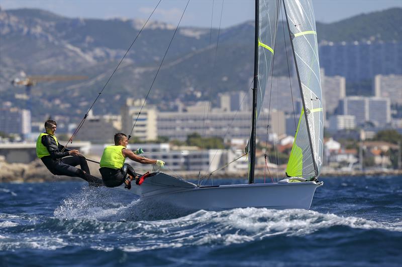 Robert Dickson, Seán Waddilove (IRL) - 2018 49er, 49erFX & Nacra 17 Junior World Championships - photo © Pierick Jeannoutot