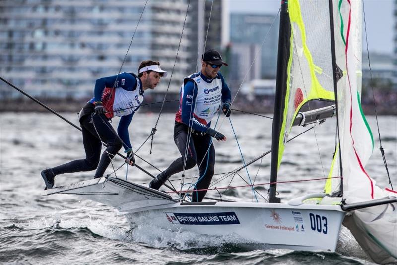 James Peters and Fynn Sterritt photo copyright Richard Langdon / British Sailing Team taken at Sailing Aarhus and featuring the 49er class