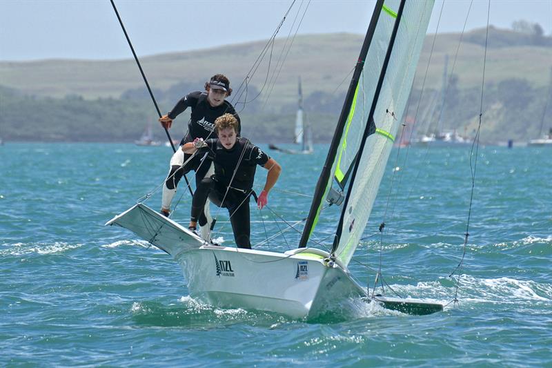 Joseph Porebski and Trent Rippey (49er) - Oceanbridge NZL Sailing Regatta - Day 2 - February 2 - photo © Richard Gladwell