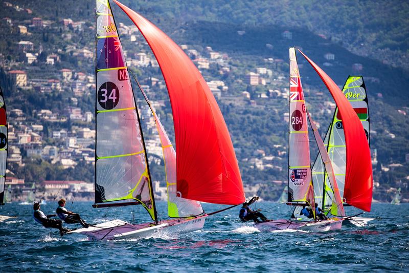 Josh Porebski and Trent Rippey - 49er - NZL Sailing Team - 2019 Hempel World Cup Series, Genoa, April 2019 photo copyright Sailing Energy taken at Yacht Club Italiano and featuring the 49er class
