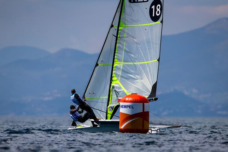 Isaac McHardie and William McHardie - 49er- NZL Sailing Team - 2019 Hempel World Cup Series, Genoa, April 2019 photo copyright Sailing Energy taken at Yacht Club Italiano and featuring the 49er class