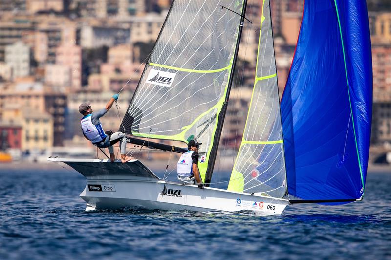 Peter Burling and Blair Tuke - 49er - NZL- Day 4 - Hempel Sailing World Cup - Genoa - April 2019 photo copyright Jesus Renedo / Sailing Energy taken at Yacht Club Italiano and featuring the 49er class