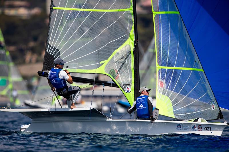 Peter Burling and Blair Tuke - 49er  - NZL- Day 4 - Hempel Sailing World Cup - Genoa - April 2019 photo copyright Jesus Renedo / Sailing Energy taken at Yacht Club Italiano and featuring the 49er class
