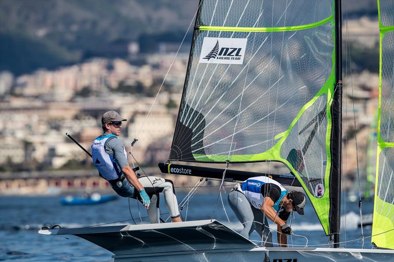 Peter Burling and Blair Tuke- 49er - NZL- Day 4 - Hempel Sailing World Cup - Genoa - April 2019 photo copyright Jesus Renedo / Sailing Energy taken at Yacht Club Italiano and featuring the 49er class