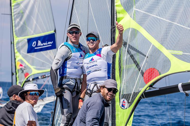 Isaac McHardy and William McKenzie - 49er - NZL- Day 6 - Hempel Sailing World Cup - Genoa - April 2019 photo copyright Jesus Renedo / Sailing Energy taken at Yacht Club Italiano and featuring the 49er class