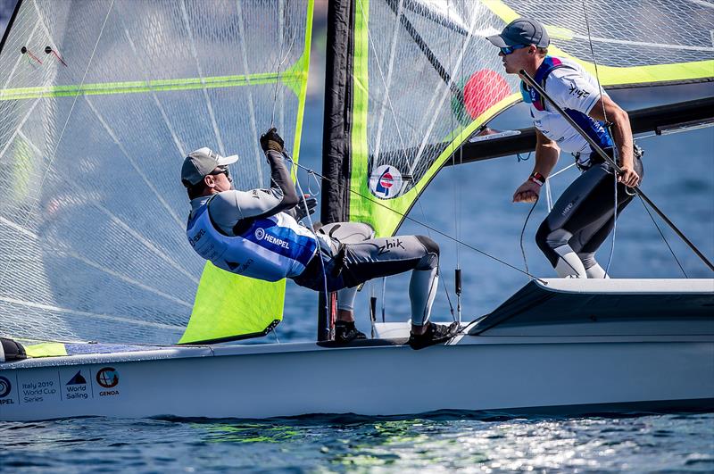 - 49er - NZL- Day 6 - Hempel Sailing World Cup - Genoa - April 2019 photo copyright Jesus Renedo / Sailing Energy taken at Yacht Club Italiano and featuring the 49er class