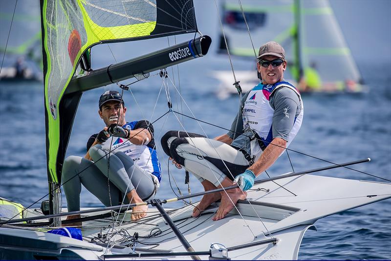 Peter Burling and Blair Tuke- 49er - NZL- Day 6 - Hempel Sailing World Cup - Genoa - April 2019 photo copyright Sailing Energy taken at Yacht Club Italiano and featuring the 49er class