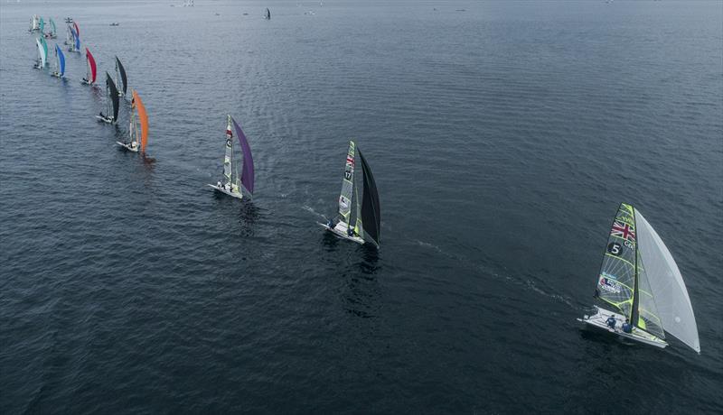 The soft shifty 49er Race 20 - 2019 49er, 49erFX and Nacra 17 European Championships photo copyright Lloyd Images taken at Weymouth & Portland Sailing Academy and featuring the 49er class
