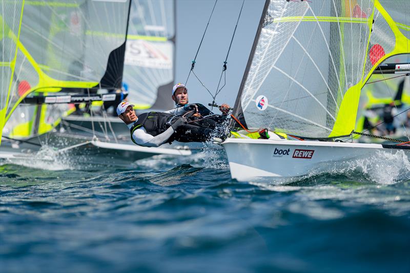 The Croatians Sime and Mihovil Fanlela are the reigning world champions of the 49er class - at Kiel Week part 2 photo copyright Kiel Week / Sascha Klahn taken at Kieler Yacht Club and featuring the 49er class