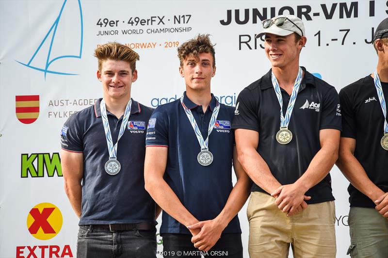 British Sailing Team young guns James Grummett and Dan Budden win silver at the 49er Junior World Championships - photo © Martina Orsini