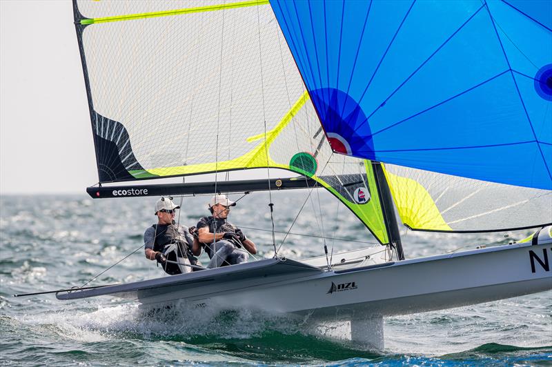 Peter Burling and Blair Tuke (NZL) 49er - Day 4, Olympic Test Event, Enoshima, Japan, August 2019 photo copyright Jesus Renedo / Sailing Energy / World Sailing taken at  and featuring the 49er class