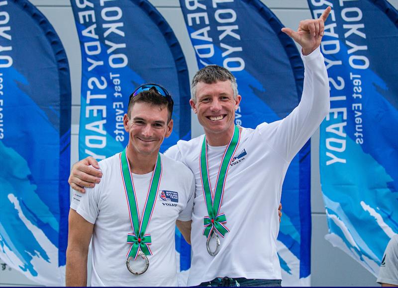 Silver for Dylan Fletcher & Stuart Bithell at Ready Steady Tokyo photo copyright Sailing Energy / World Sailing taken at  and featuring the 49er class