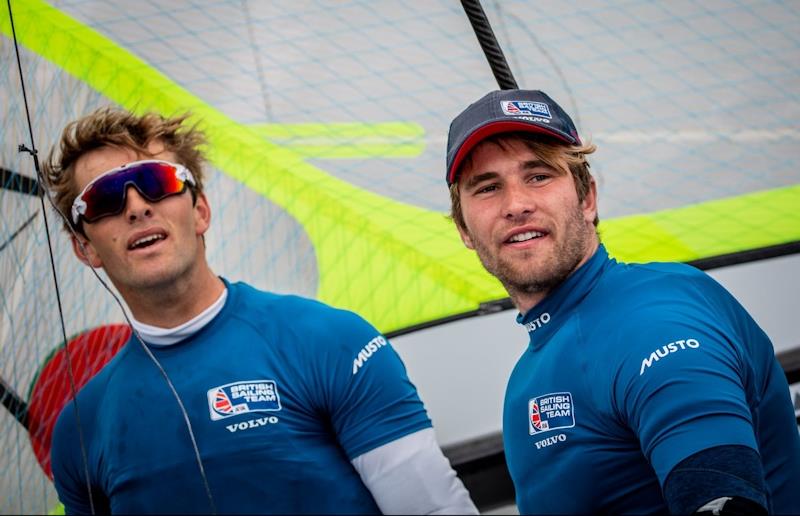 49er sailors Jack Hawkins and Chris Thomas are trying an International 14 - photo © RYA